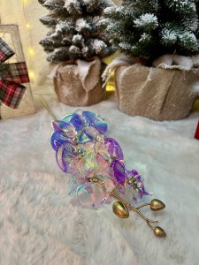 Storczyk holograficzny biały 75