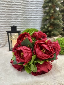 Piwonia- bukiet bordo 60   