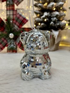 Miś srebrny lustrzany 14