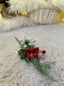 Gałązka świąteczna zielono-czerwona 30