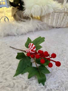 Gałązka świąteczna czerwona 26