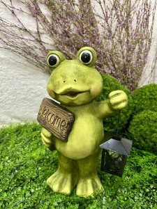 Żaba ceramiczna z latarnią 41