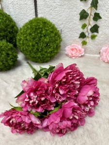 Piwonia bukiet fuksja 48   