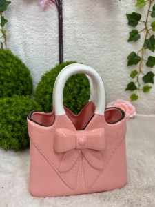 Wazon torebka różowa kokarda 27  
