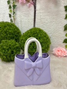 Wazon torebka fioletowa kokarda 21    