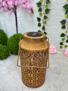 Lampion metalowy solarny 35