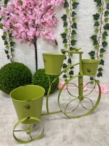 Rower metalowy zielony z osłonkami 35  