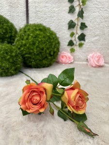 Róża pomarańczowa  silikon 52  