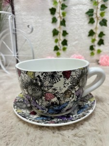 Osłonka filiżanka motyle 13 