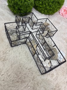 Komponent czarny krzyż metalowy 35