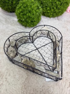 Komponent czarne  serce  metalowe  30