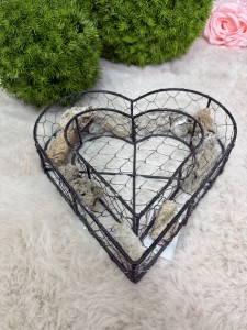 Komponent czarne  serce  metalowe  24