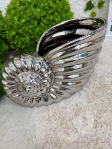 Wazon muszla srebrny  17 