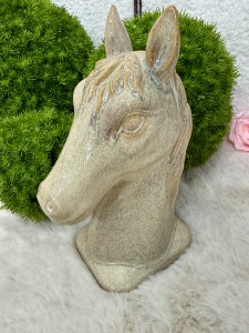 Głowa konia ceramiczna ecru 27 