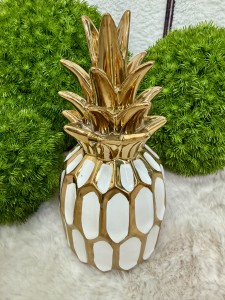 Ananas  biało-złoty 28