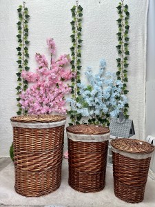 Zestaw koszy plecionych 3szt. 