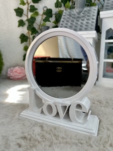 Lustro białe LED love 21