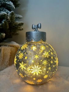 Bombka LED srebrna obrotowa 25
