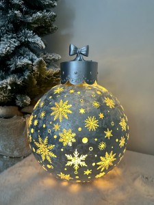 Bombka LED srebrna obrotowa 35