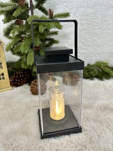Lampion LED czarny 33