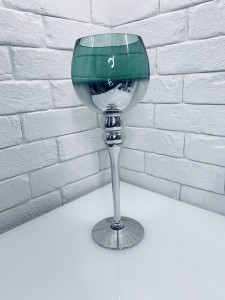 Świecznik Kielich- zielony 35 